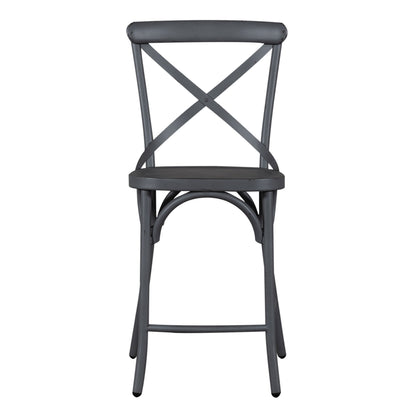 Vintage Series - X Back Counter Chair - Gray - Hornell Furniture Outlet
