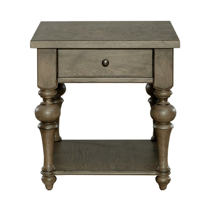 Americana Farmhouse - Drawer End Table - Light Brown - Hornell Furniture Outlet