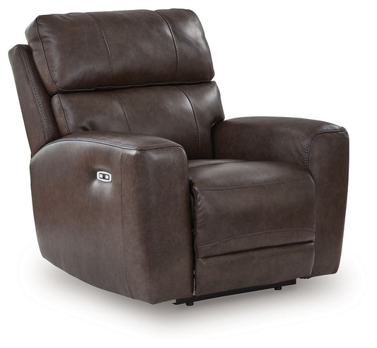 Crossplex - Smoke - Power Recliner / Adjustable Headrest - Hornell Furniture Outlet