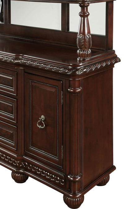 Antoinette - Buffet and Hutch - Dark Brown - Hornell Furniture Outlet