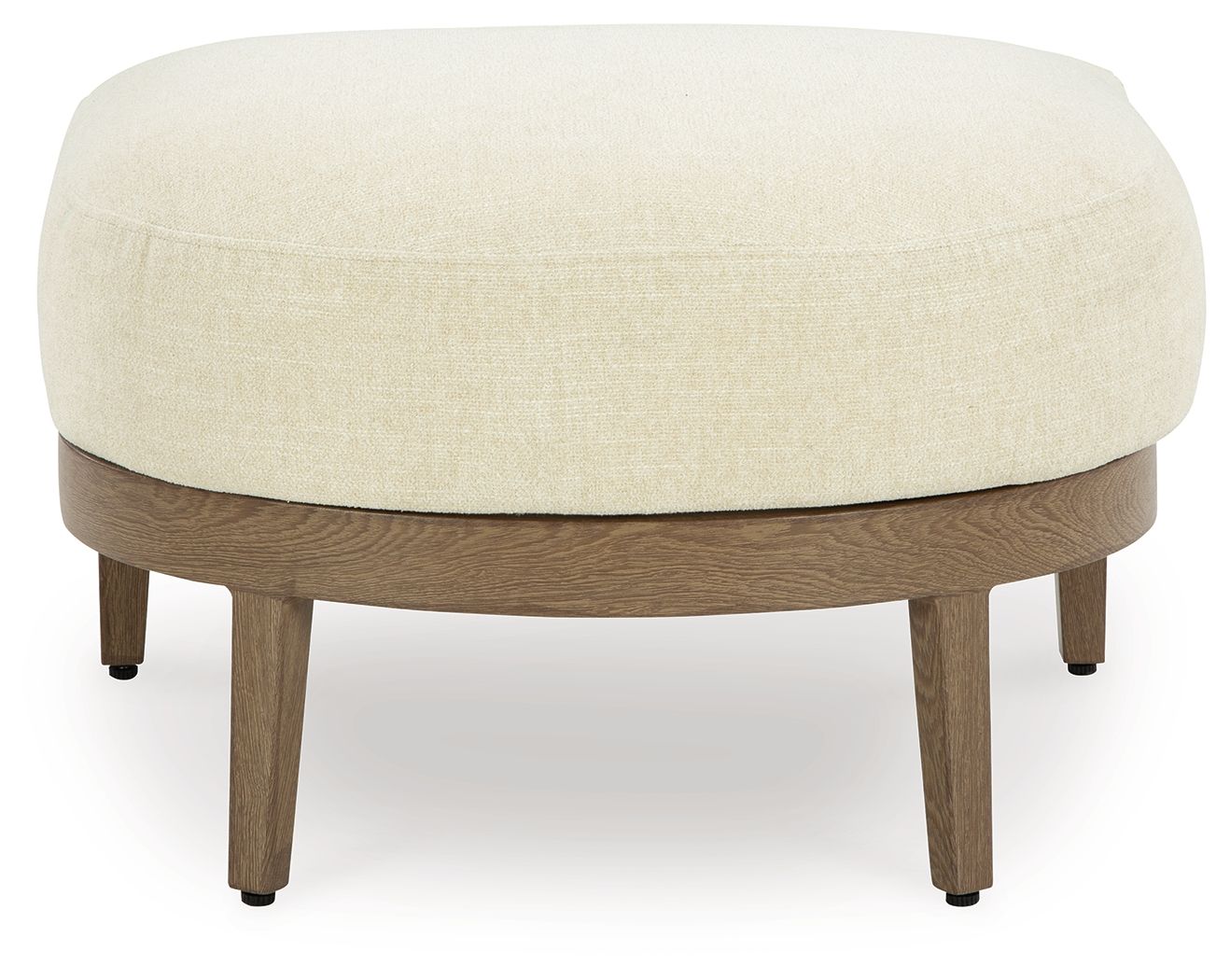 Serene Bay - Dark Brown / White - Ottoman With Cushion - Hornell Furniture Outlet