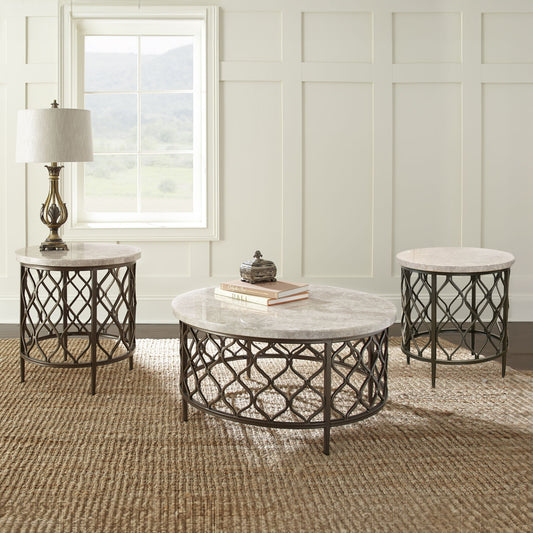Roland - 3 Piece Table Set - White - Hornell Furniture Outlet