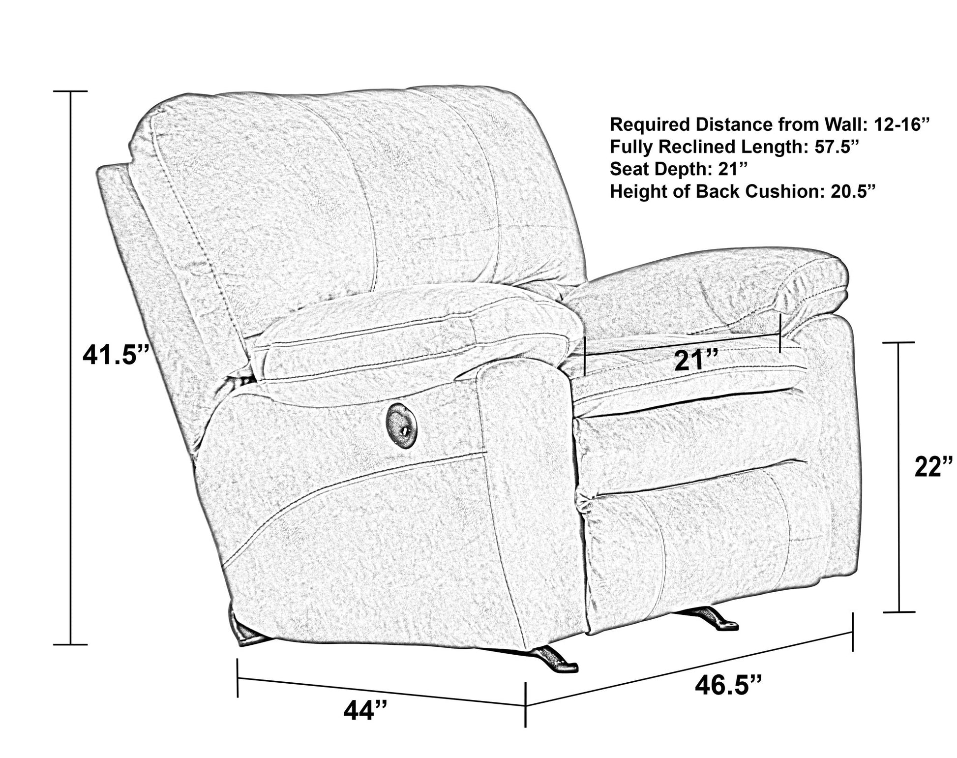 Reyes - Power Lay Flat Recliner - Hornell Furniture Outlet