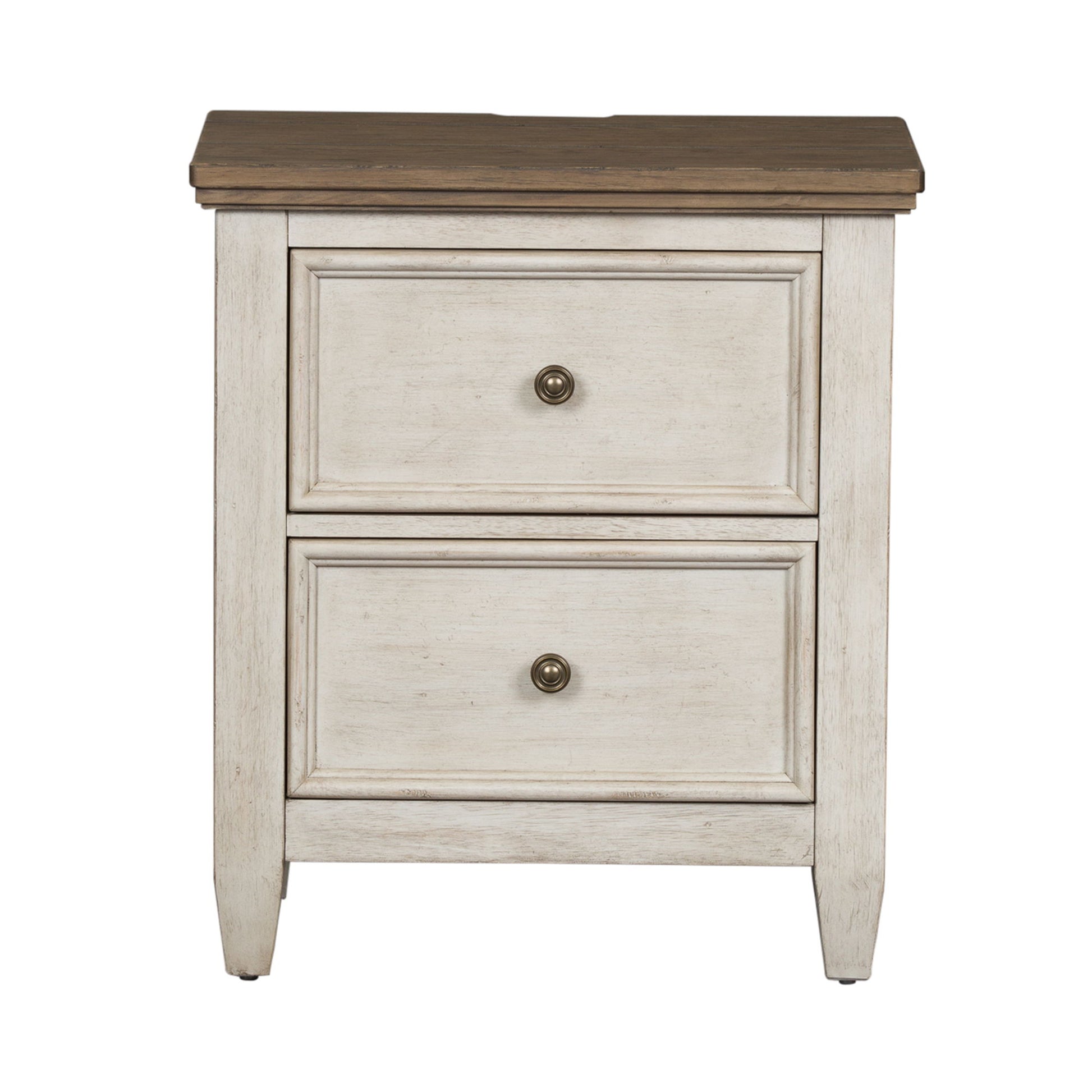 Heartland - 2 Drawer Nightstand With Charging Station - White - Hornell Furniture Outlet