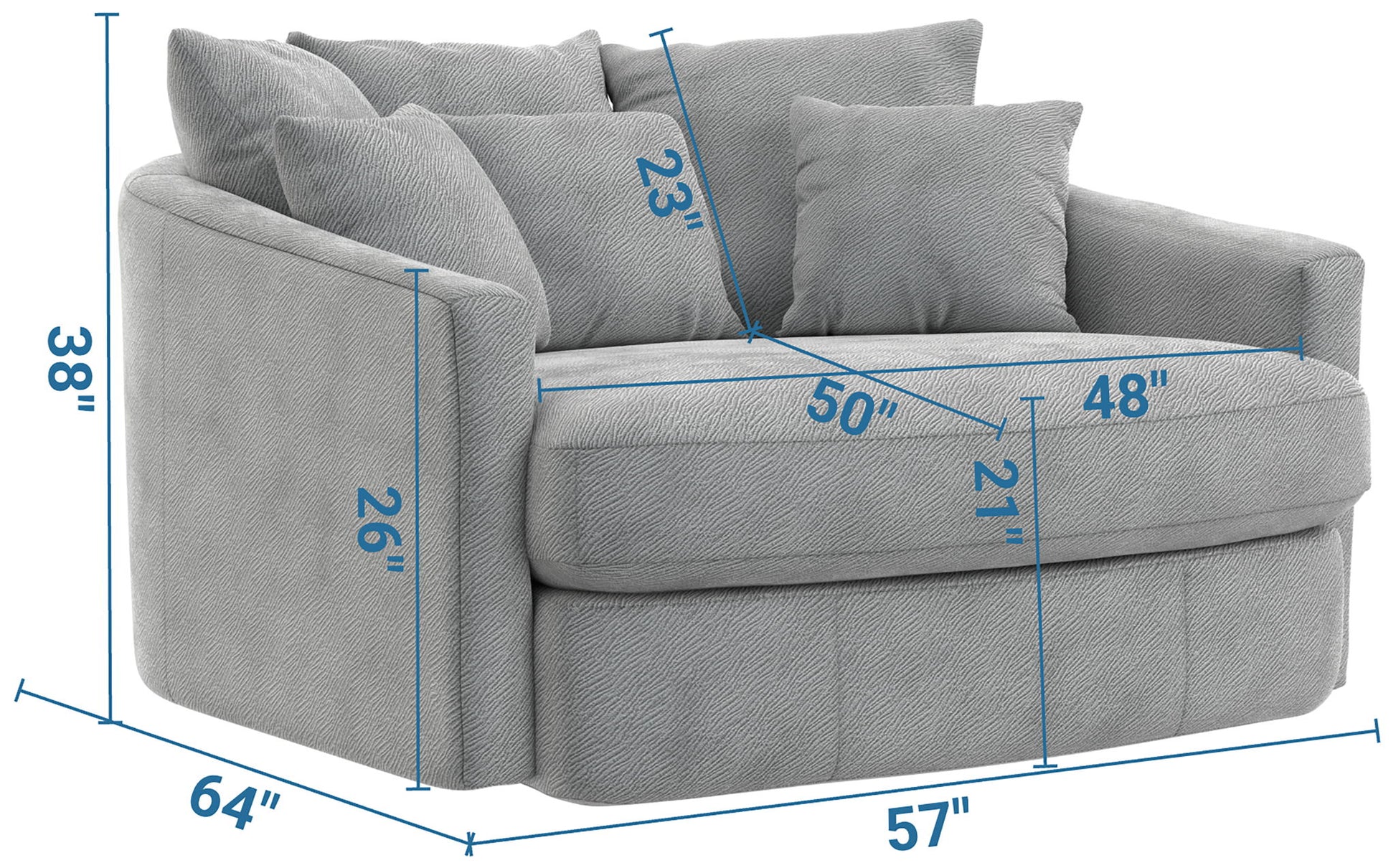 Matty - Round Accent Cuddle Chaise - Hornell Furniture Outlet