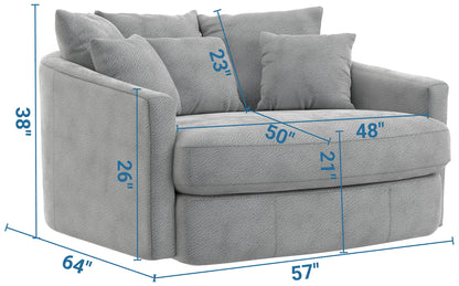 Matty - Round Accent Cuddle Chaise - Hornell Furniture Outlet
