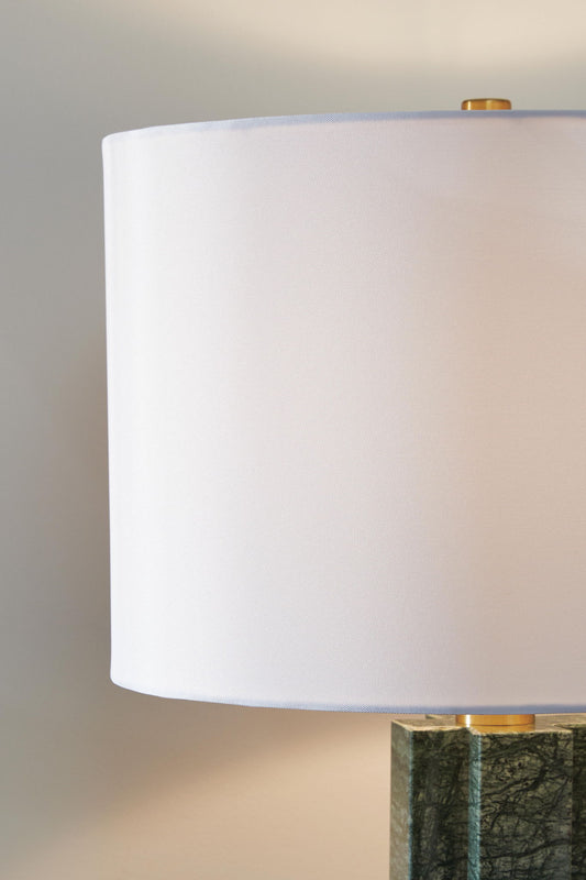 Keegan - Marble Table Lamp - Green - Hornell Furniture Outlet