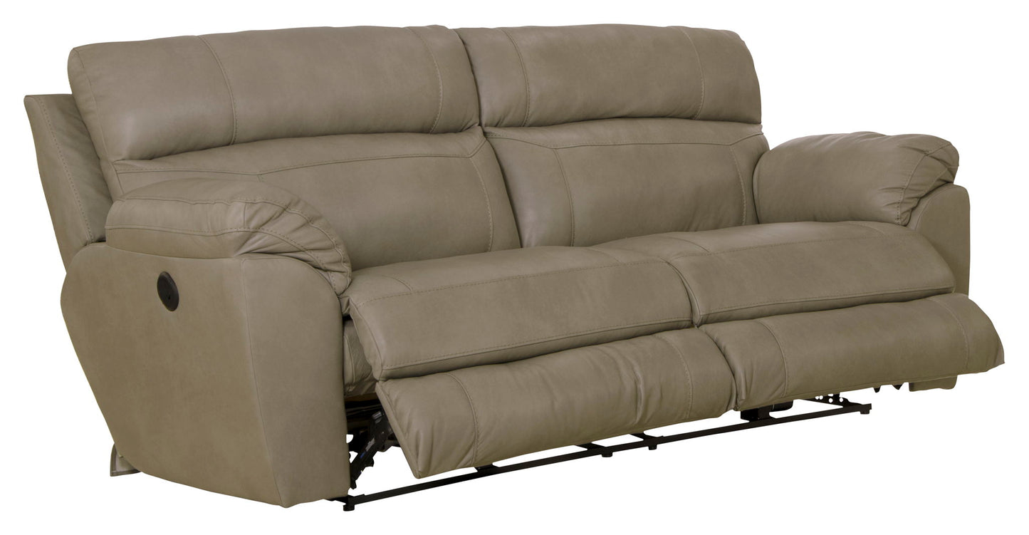 Costa - Power Lay Flat Reclining Sofa - Hornell Furniture Outlet