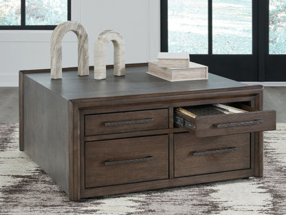 Kallenny - Brown / Gray - Square Cocktail Table - Hornell Furniture Outlet
