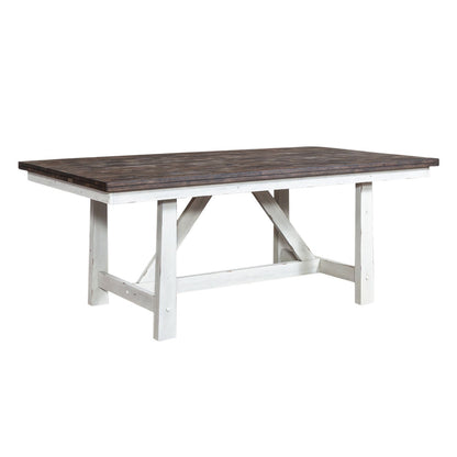 Farmhouse - Fixed Top Trestle Table - White - Hornell Furniture Outlet