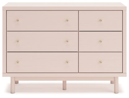 Wistenpine - Blush - Six Drawer Dresser - Hornell Furniture Outlet