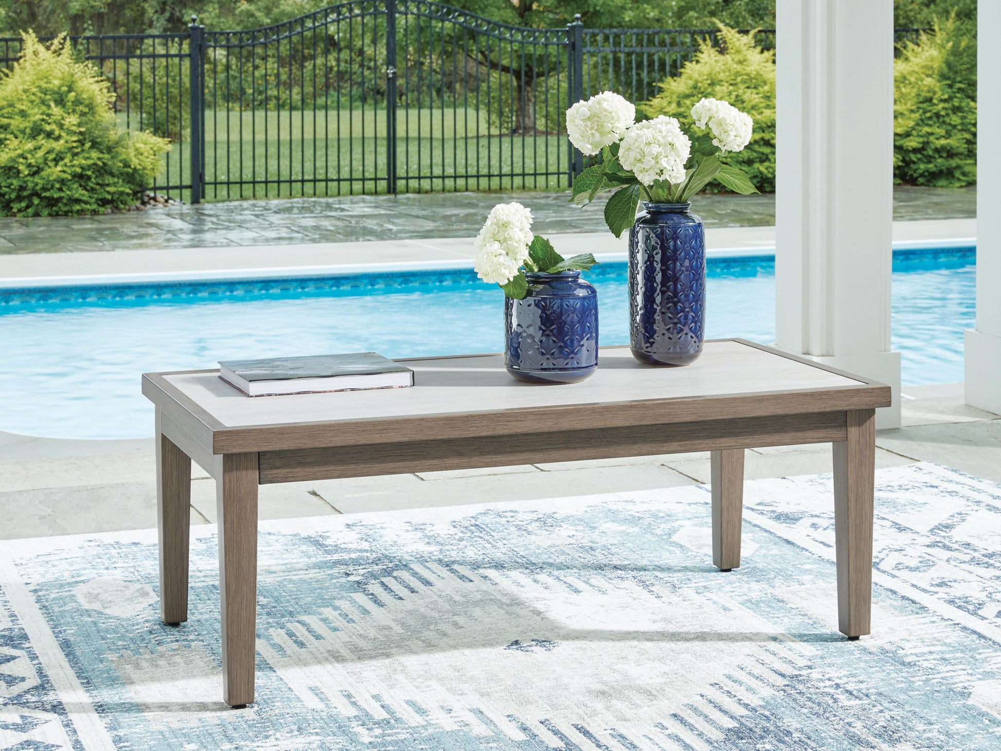 Rainier Ranch - Rectangular Cocktail Table - Brown / Beige - Hornell Furniture Outlet