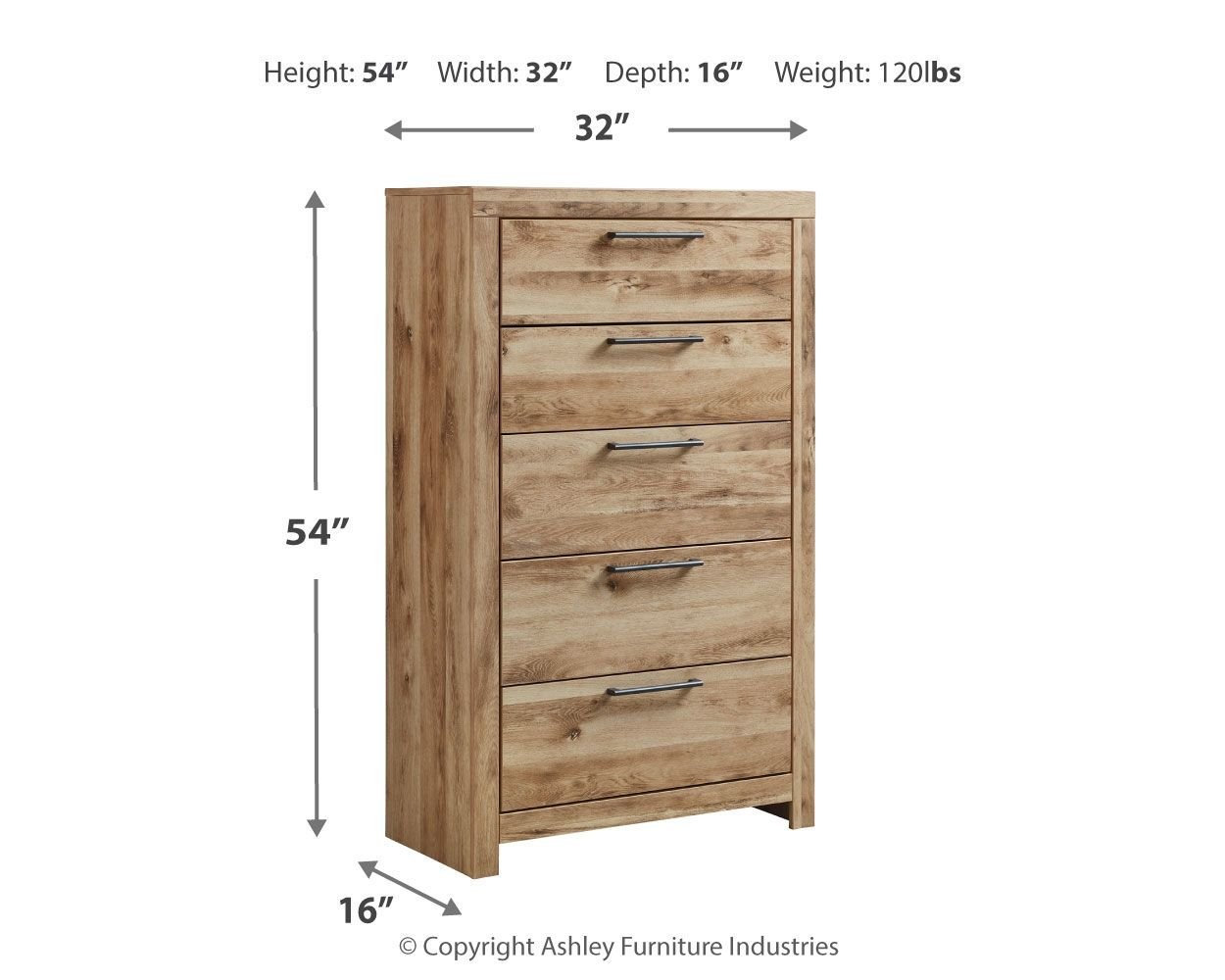Hyanna - Tan Brown - Five Drawer Chest - Hornell Furniture Outlet