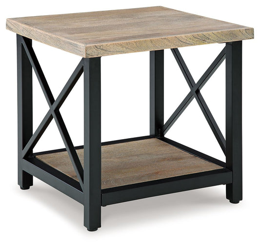 Bristenfort - Brown / Black - Rectangular End Table - Hornell Furniture Outlet