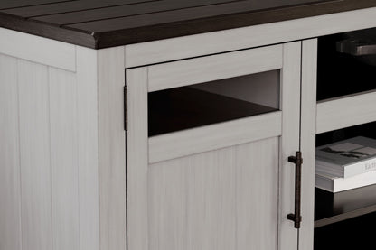 Darborn - Gray / Brown - XL TV Stand W/Fireplace Option - Hornell Furniture Outlet