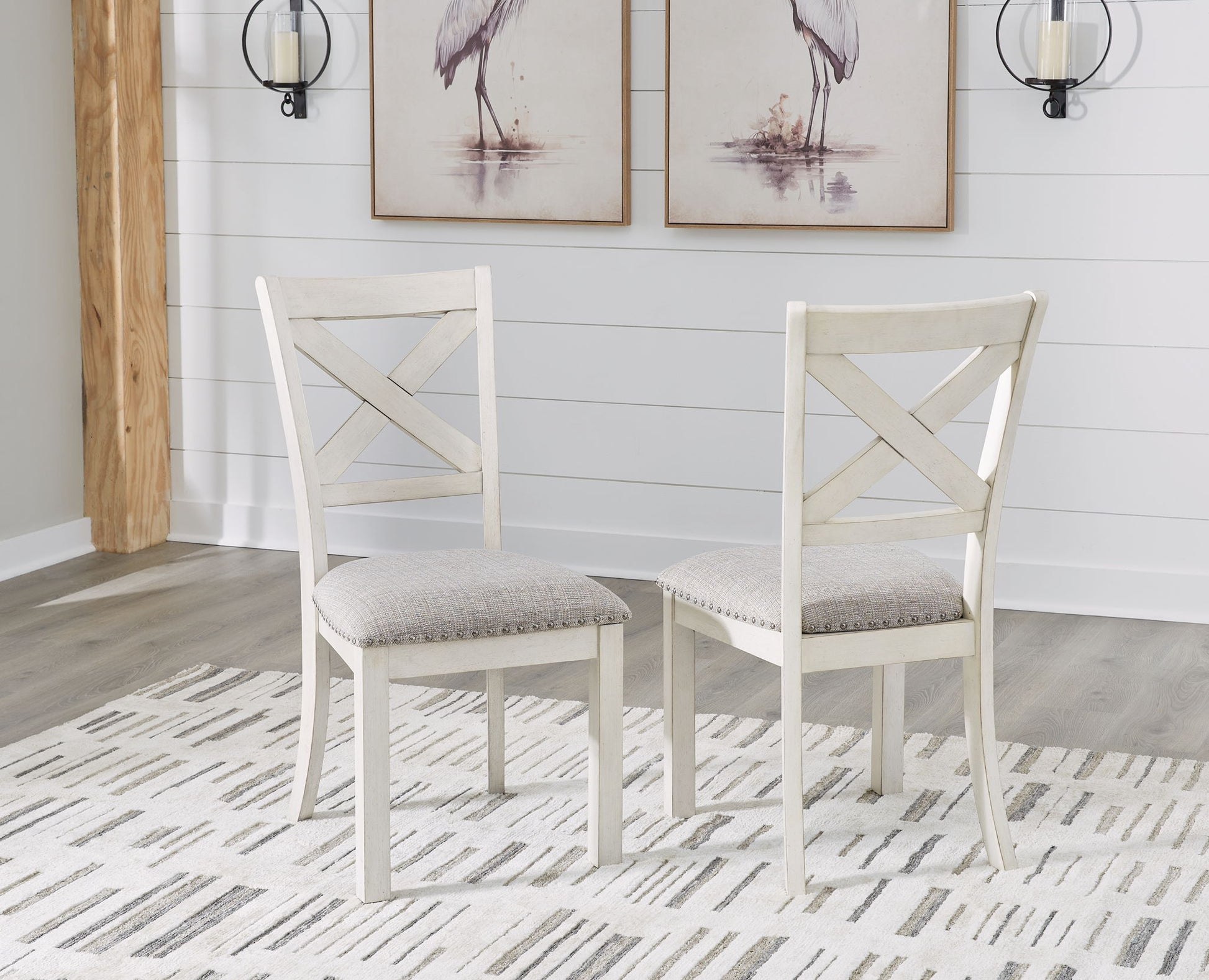 Robbinsdale - Antique White - Dining Upholstered Side Chair (Set of 2) - Hornell Furniture Outlet