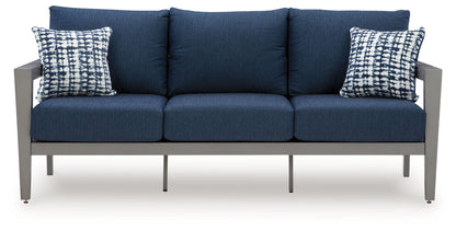 Gali - Gray / Blue - Sofa / Chairs / Table Set (Set of 4) - Hornell Furniture Outlet