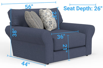Cape May - Chair & 1/2 - Denim - Hornell Furniture Outlet