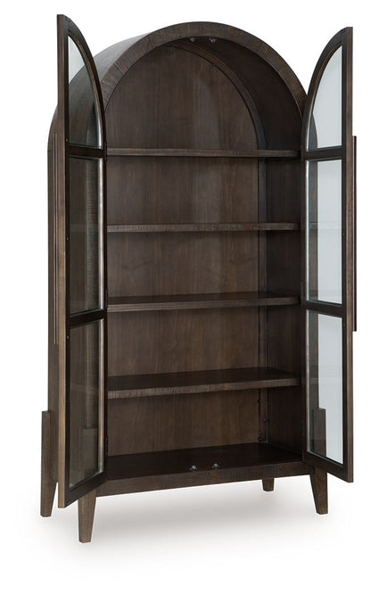 Benhall - Accent Cabinet - Dark Brown - Hornell Furniture Outlet