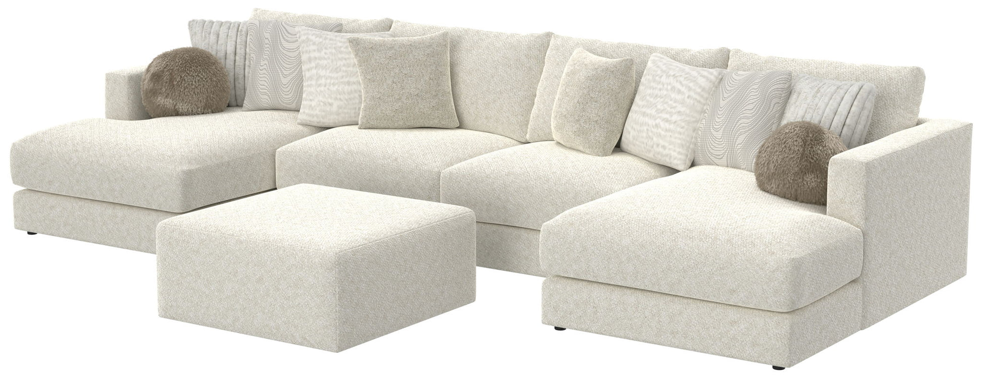 Ritzy - Modular Sofa And Included Cocktail Ottoman - Hornell Furniture Outlet