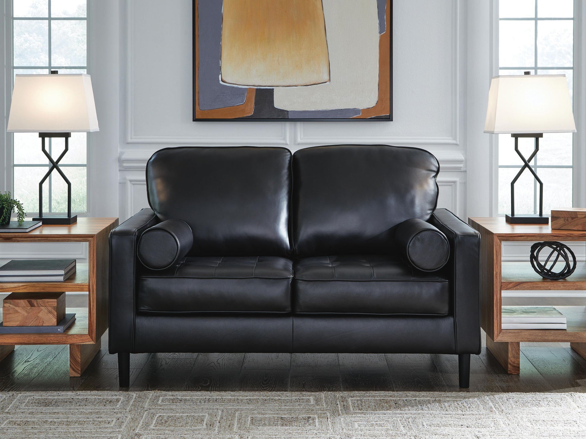 Bryceview - Loveseat - Onyx - Hornell Furniture Outlet