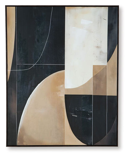 Ewanford - Black / Brown / Tan - Wall Art - Hornell Furniture Outlet