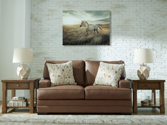 VillaCourt - Caramel - Loveseat - Hornell Furniture Outlet
