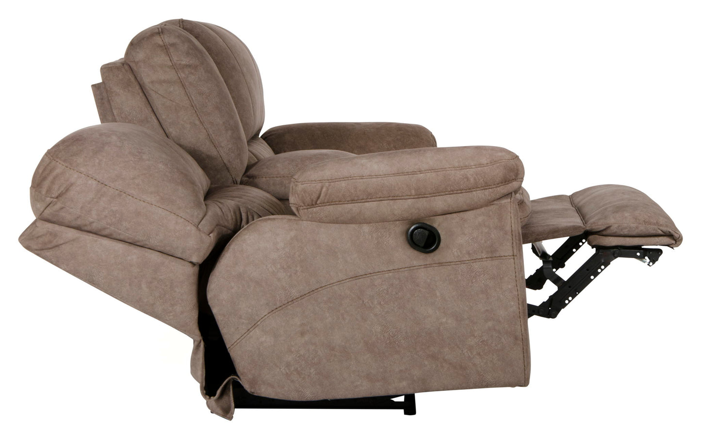 Reyes - Lay Flat Reclining Console Loveseat With Storage & Cupholders - Hornell Furniture Outlet