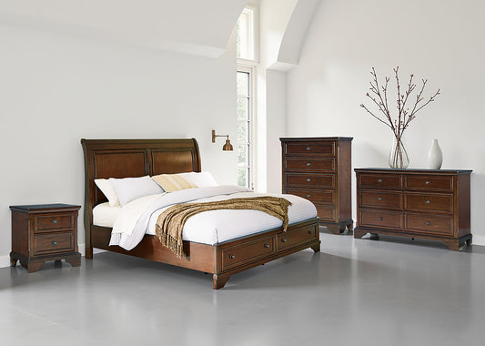 Trellington - Brown - Queen Sleigh Storage Bed - Hornell Furniture Outlet
