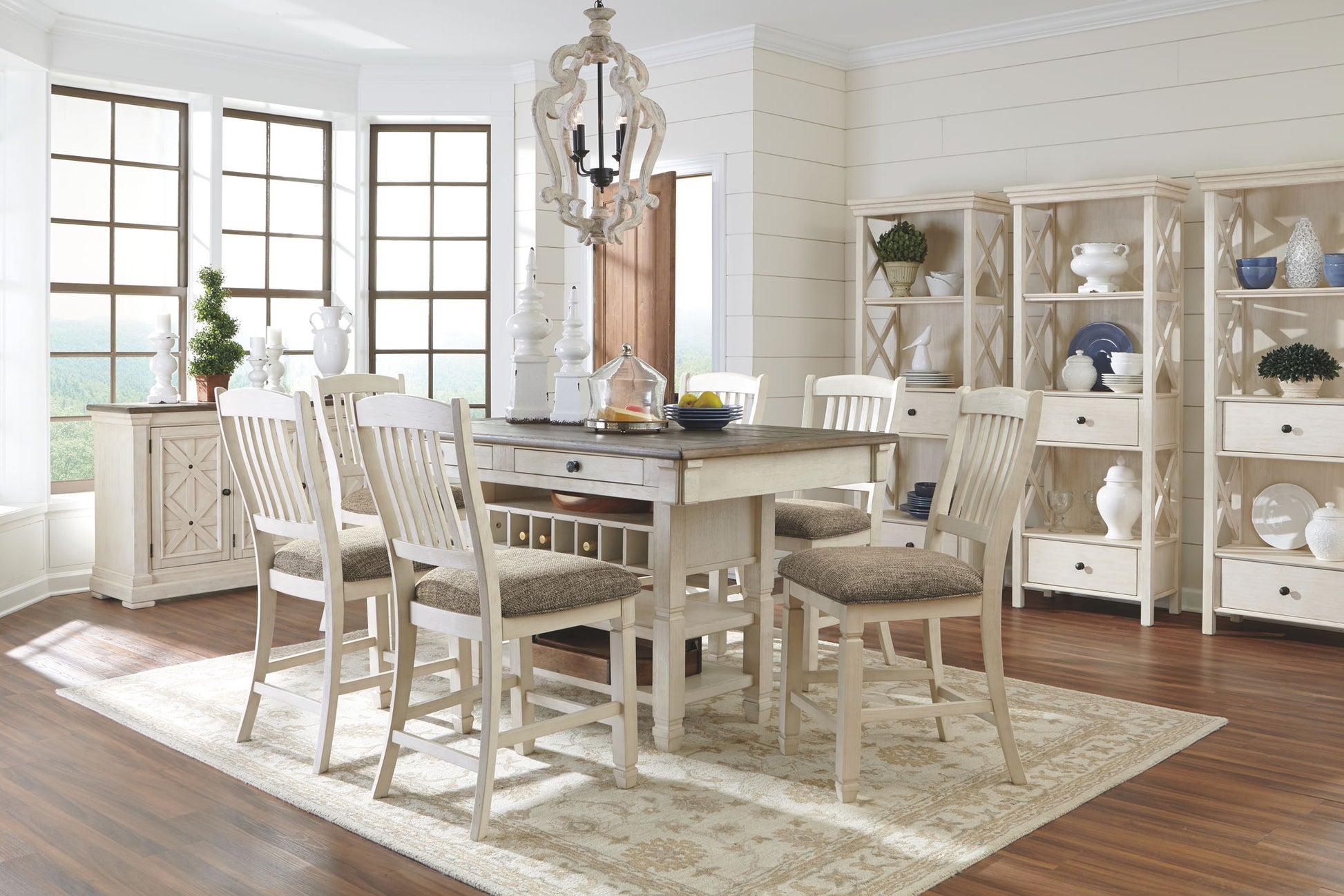 Bolanburg - Beige - Upholstered Barstool (Set of 2) - Hornell Furniture Outlet