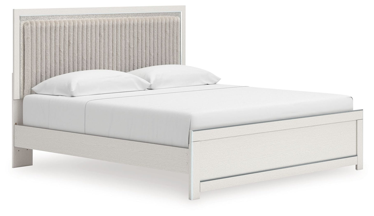 Zuraleus - Upholstered Panel Platform Bed With Roll Slats - Hornell Furniture Outlet