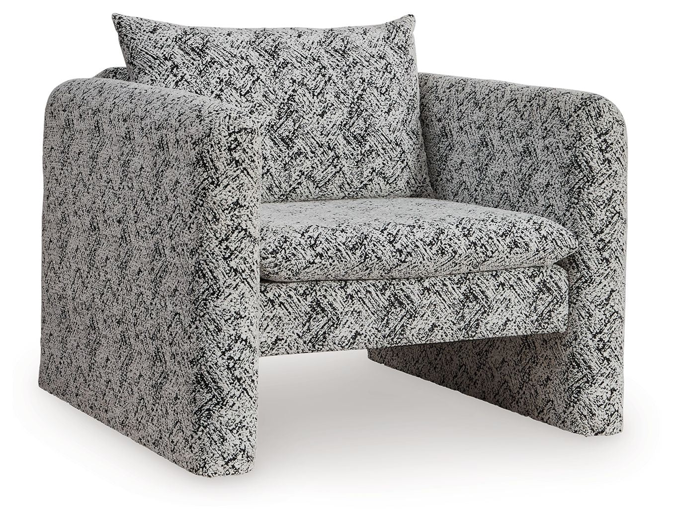 Kenbell - Black / White - Accent Chair - Hornell Furniture Outlet