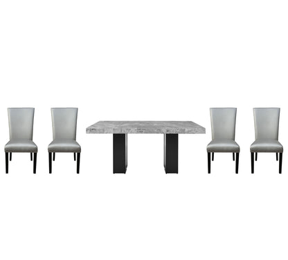 Camila - Rectangular Dining Set - Gray Top - Hornell Furniture Outlet