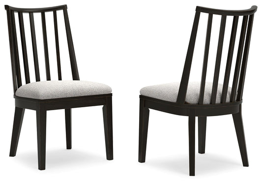 Galliden - Black - Dining Upholstered Side Chair (Set of 2) - Hornell Furniture Outlet