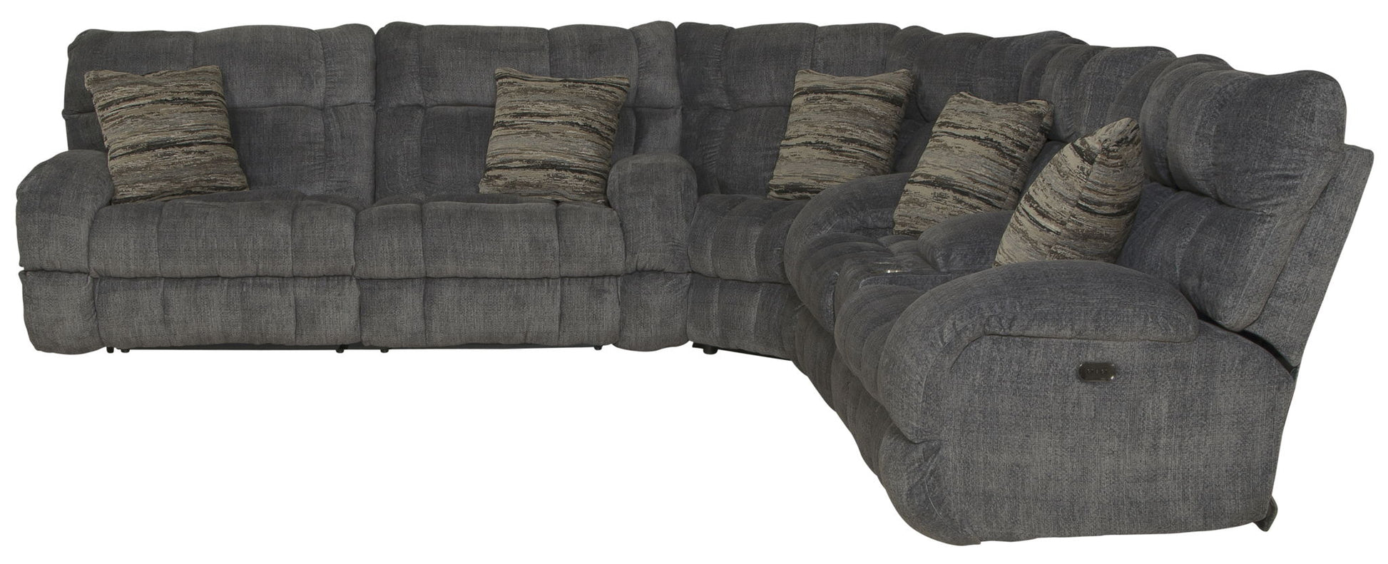 Ashland - Reclining Sectional With 4 Lay Flat Reclining Seats - Hornell Furniture Outlet