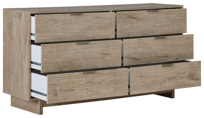 Oliah - Beige - Six Drawer Dresser - 31'' Height - Hornell Furniture Outlet