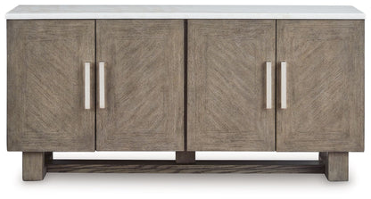 Loyaska - Grayish Brown / White - Extra Large TV Stand - Hornell Furniture Outlet