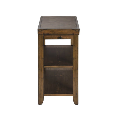 Mitchell - Chair Side Table - Dark Brown - Hornell Furniture Outlet