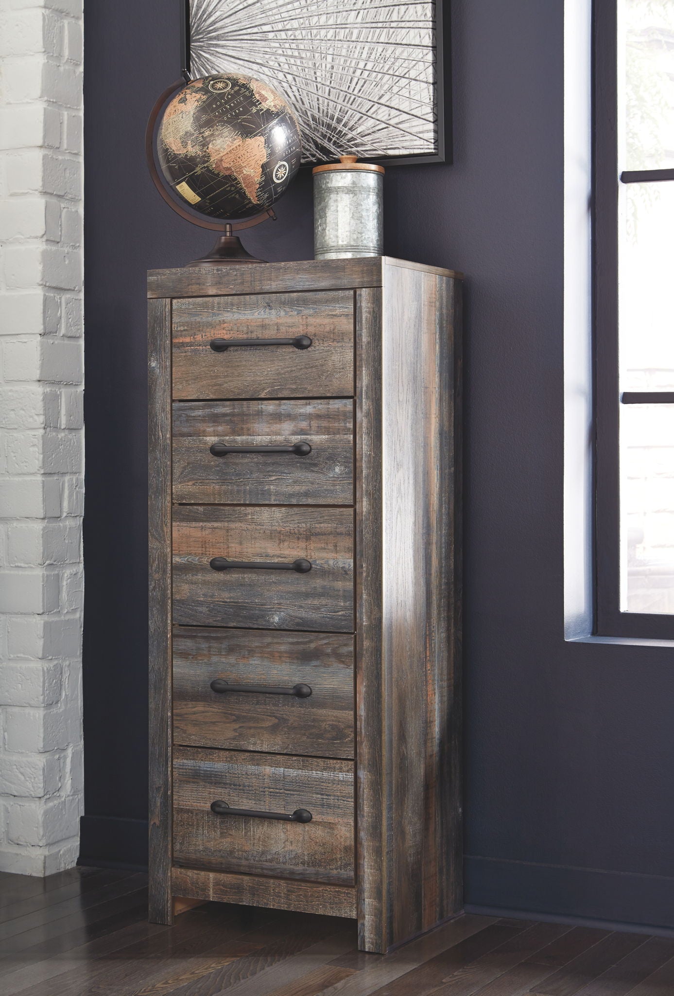 Drystan - Brown / Beige - Narrow Chest - Hornell Furniture Outlet