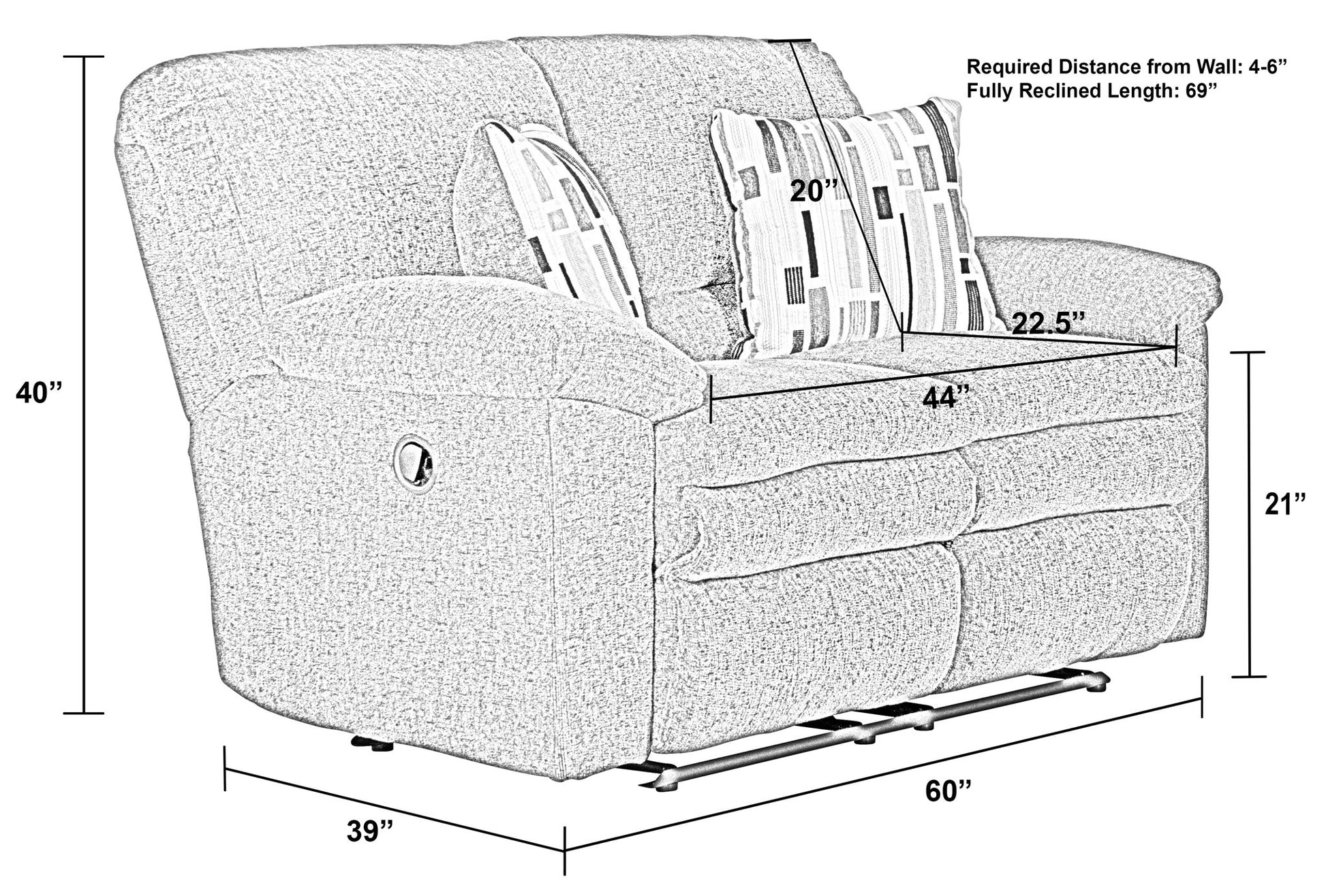 Tosh - Reclining Loveseat - Hornell Furniture Outlet