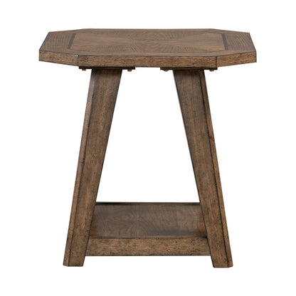 Carolina Park - Octagonal End Table - Brown - Hornell Furniture Outlet