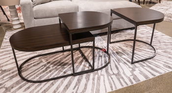 Vanmore - Dark Brown - Occasional Table Set (Set of 3) - Hornell Furniture Outlet
