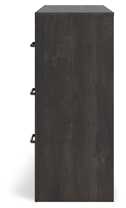 Hollivern - Dark Gray - Six Drawer Dresser - Hornell Furniture Outlet