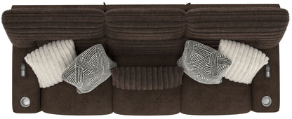 Zen - Power Reclining Sofa With CR3 Heat/Massage/Zero Gravity - Chocolate - Hornell Furniture Outlet