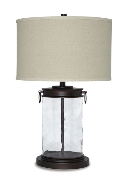 Tailynn - Clear / Bronze Finish - Glass Table Lamp - Hornell Furniture Outlet