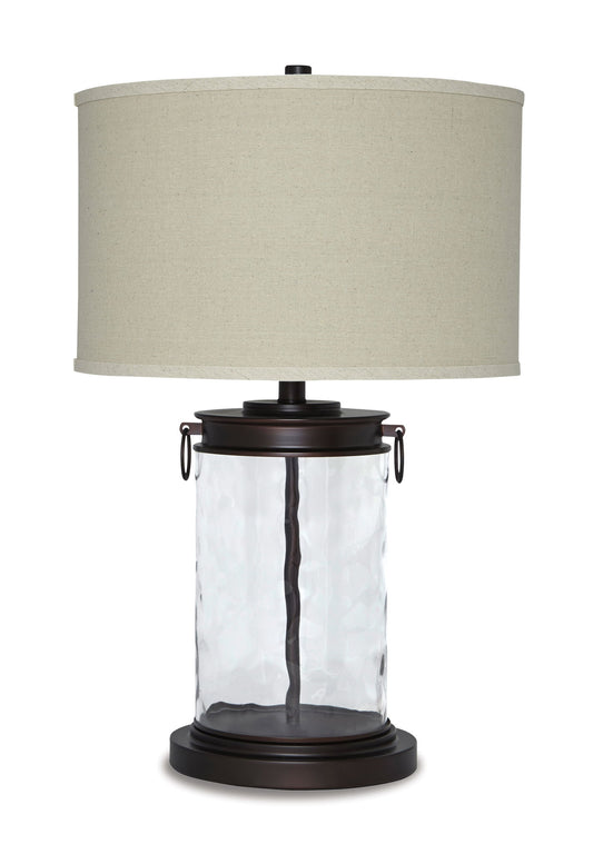 Tailynn - Clear / Bronze Finish - Glass Table Lamp - Hornell Furniture Outlet