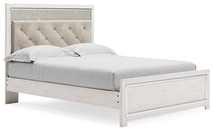 Altyra - White - Queen Panel Bed With Roll Slats - Hornell Furniture Outlet