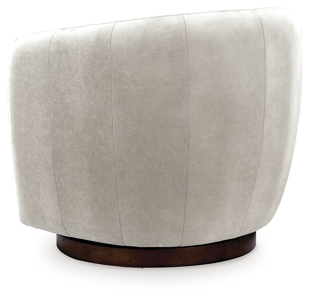 Annbury - Swivel Accent Chair - Light Beige - Hornell Furniture Outlet