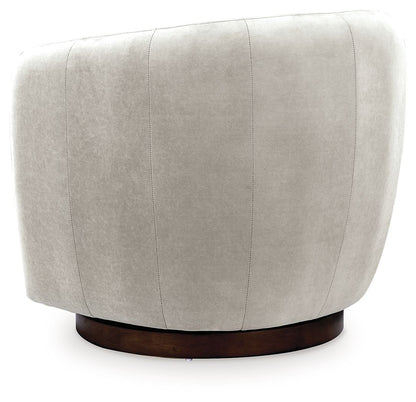 Annbury - Swivel Accent Chair - Light Beige - Hornell Furniture Outlet