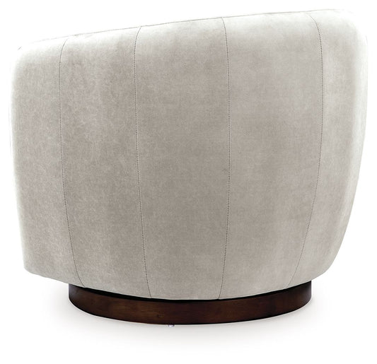 Annbury - Swivel Accent Chair - Light Beige - Hornell Furniture Outlet